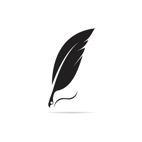 Ilustracja pióro wektor logo — Wektor stockowy