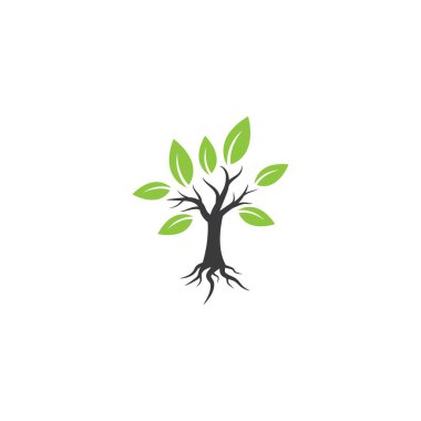 Ağaç logosu vektör çizimi