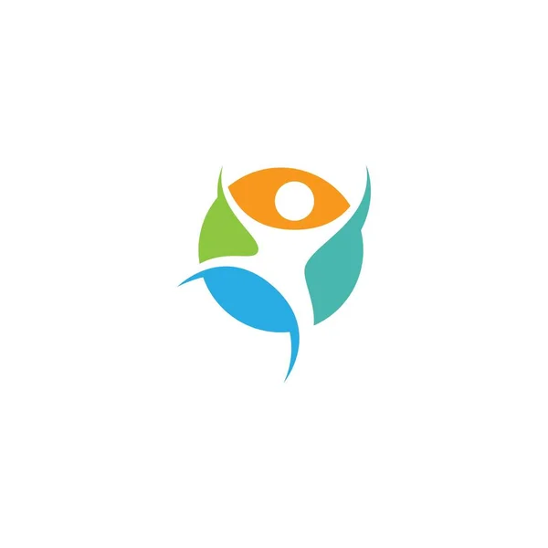 Healthy Life People Logo Template Vector Icon — Stock Vector