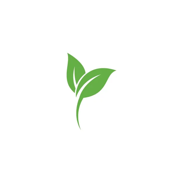 Logo Hijau Ekologi Elemen Alam Ikon Vektor - Stok Vektor