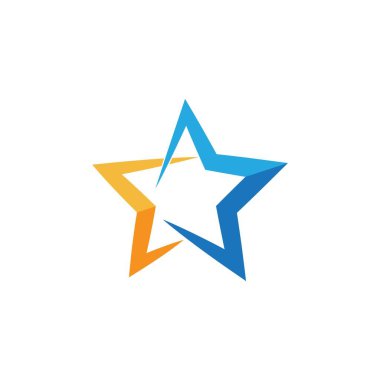 Yıldız Logosu Şablonu vektör illüstrasyon tasarımı