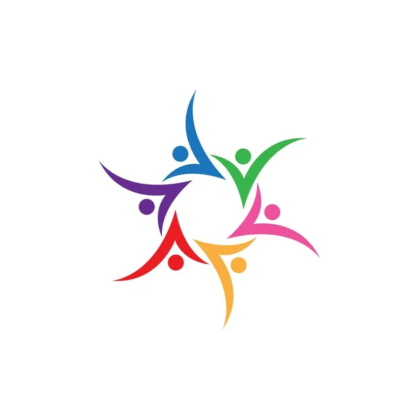 Toplum Bakım Logo Şablonu Vektör — Stok Vektör