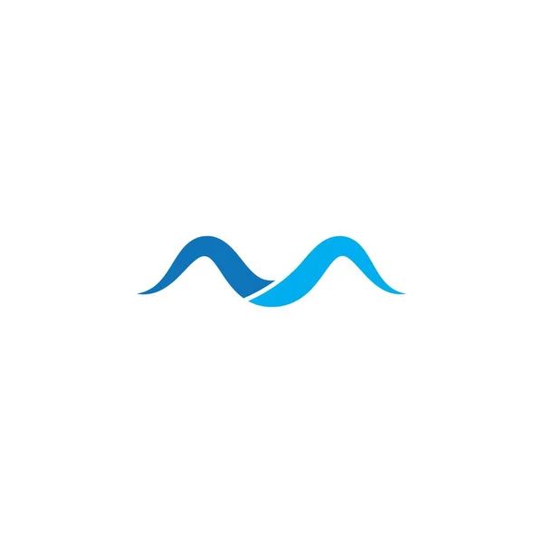 Aqua Vatten Våg Symbol Och Ikon Logo Typ Mall Vektor — Stock vektor