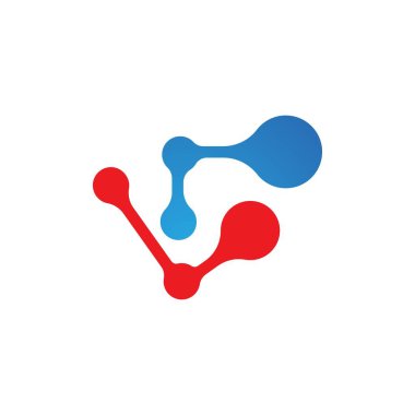 molekül Logo vektör simge şablon