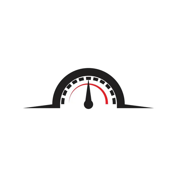 Speedo Meter Logo Icon Template Design — Stock Vector