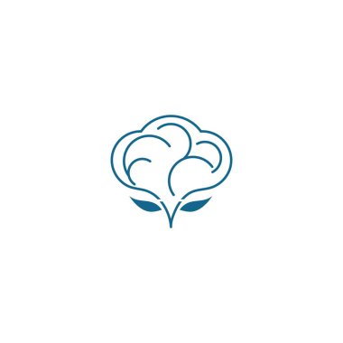 Pamuk logosu illüstrasyon vektör tasarımı