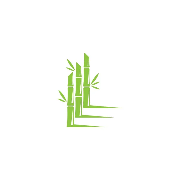 Bambus Drzewo Logo Ilustracja Wektor Szablon — Wektor stockowy
