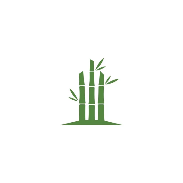 Bambu Árvore Logotipo Ilustração Vetor Modelo —  Vetores de Stock