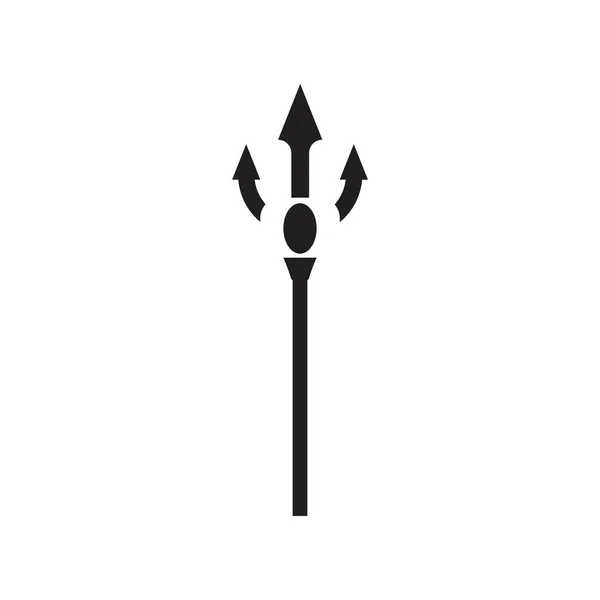 Trident Logotyp Mall Vektor Ikon Illustration Design — Stock vektor