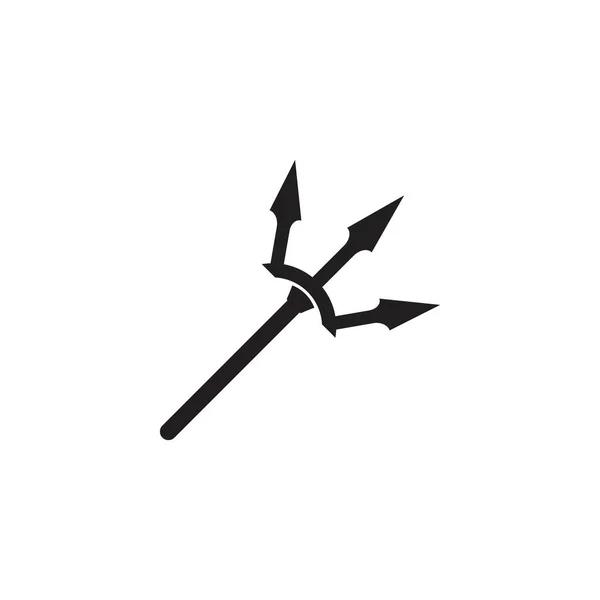 Trident Logo Template Vector Icon Illustration Design — Stock Vector