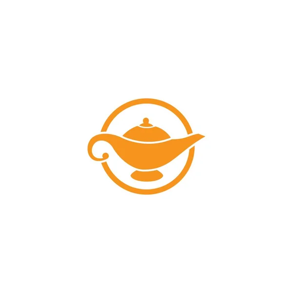 Magic Lamp Logo Vector Illustration Design — Stock Vector