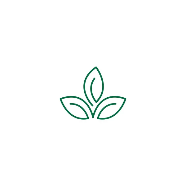 Logo Feuille Verte Écologie Élément Nature Vecteur Icône — Image vectorielle