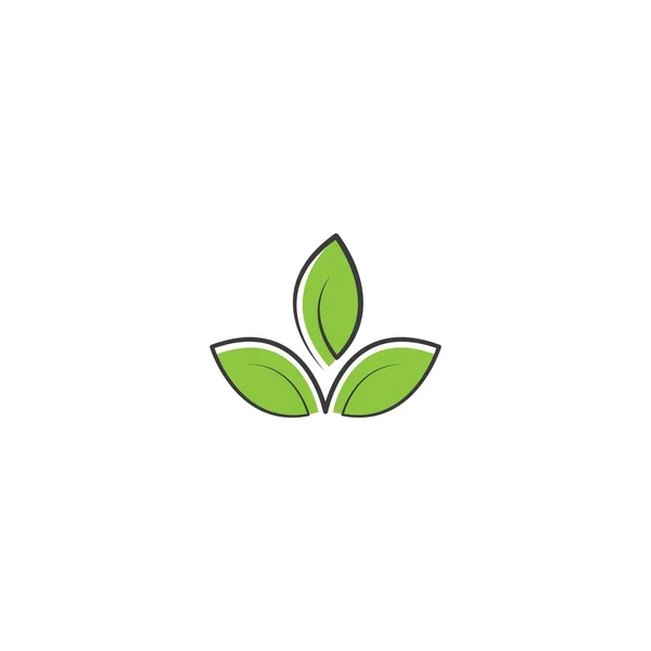 绿叶标识生态自然元素矢量图标 — 图库矢量图片