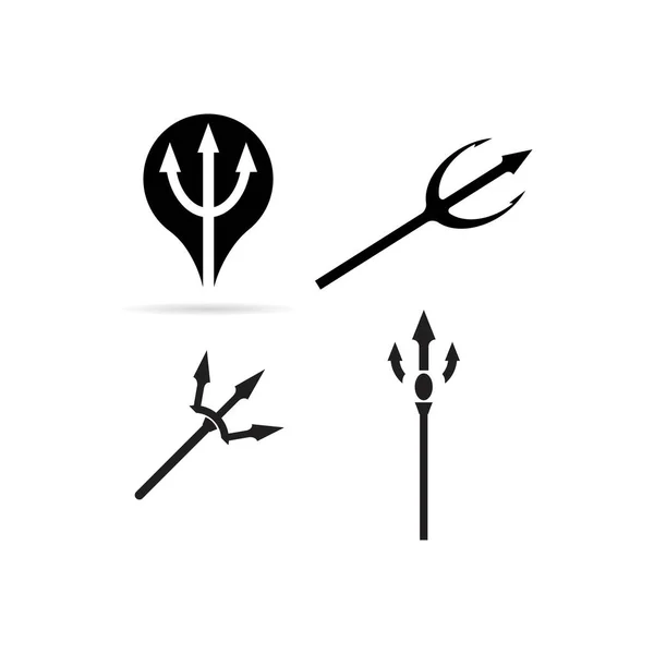 Дизайн Векторных Иконок Шаблона Trident Logo — стоковый вектор