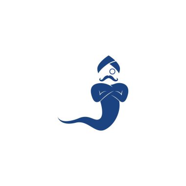 Genie logo illüstrasyon vektör tasarımı