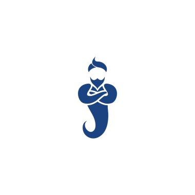 Genie logo illüstrasyon vektör tasarımı