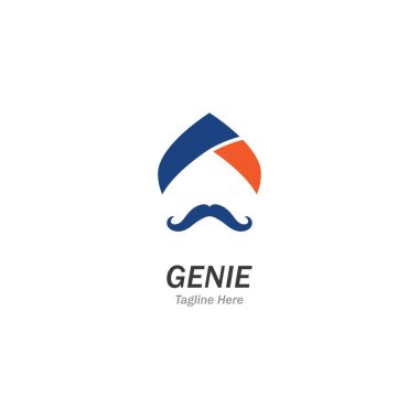 Genie logo illüstrasyon vektör tasarımı