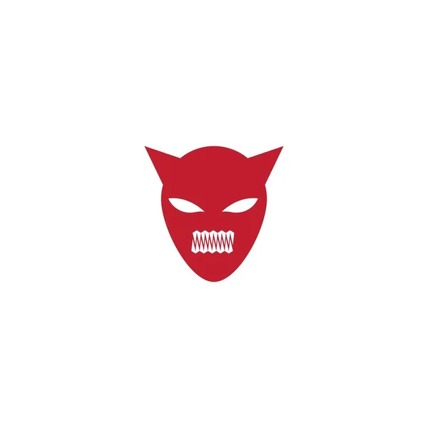 Devil Character Logo Ilustration Vektor Sablon — Stock Vector