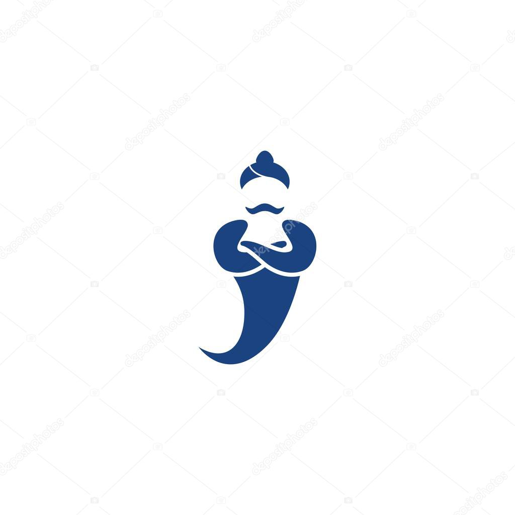 Genie logo illustration vector design