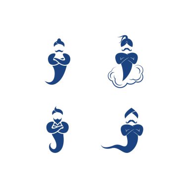 Genie logo illüstrasyon vektör tasarımı