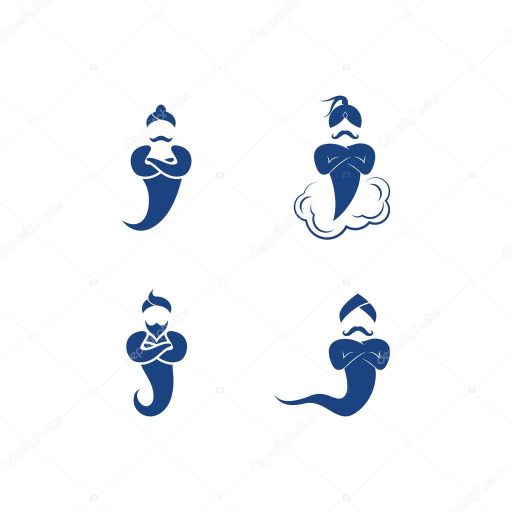 Genie logo illustration vector design