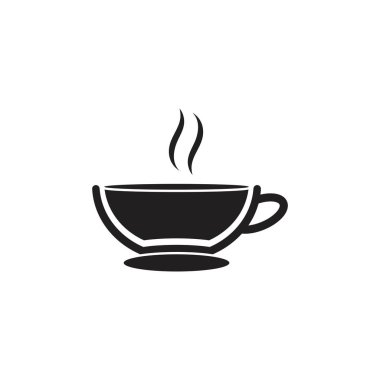 Kahve çekirdekleri logo şablon ikonu tasarımı