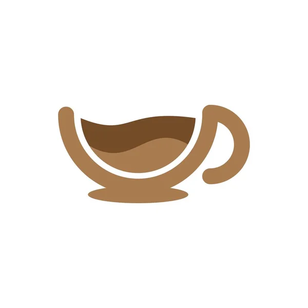 Koffie Bonen Logo Template Vector Pictogram Ontwerp — Stockvector