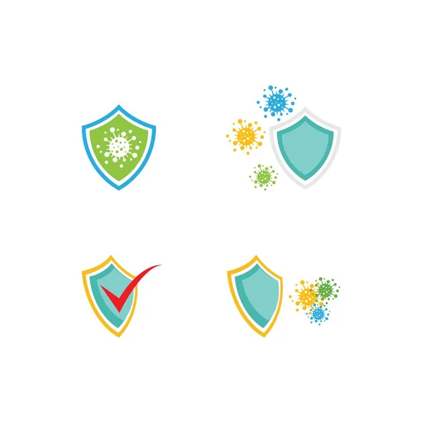 Icône Virus Bactérien Vecteur Plat Design — Image vectorielle