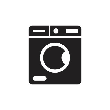 çamaşır makinesi simgesi vektör şablonu
