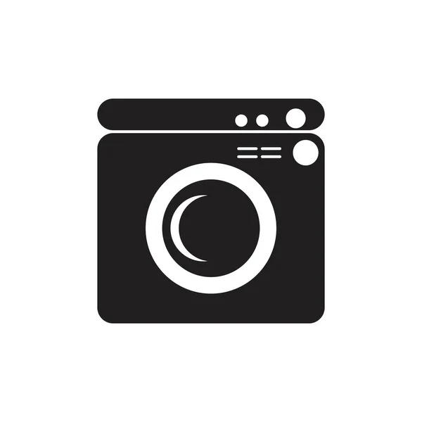 洗濯機アイコンベクトルテンプレート — ストックベクタ