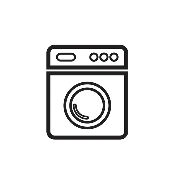 Washing Machine Icon Vector Template — Stock Vector