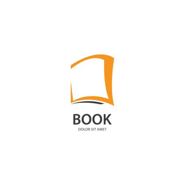 Kitap eğitimi logo şablonu vektör illüstrasyon tasarımı