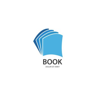 Kitap eğitimi logo şablonu vektör illüstrasyon tasarımı