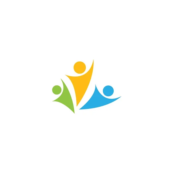 Modello Vettoriale Progettazione Comunità Reti Logo Sociale — Vettoriale Stock