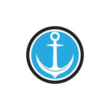 Anchor simgesi Logo Şablon vektör çizimi