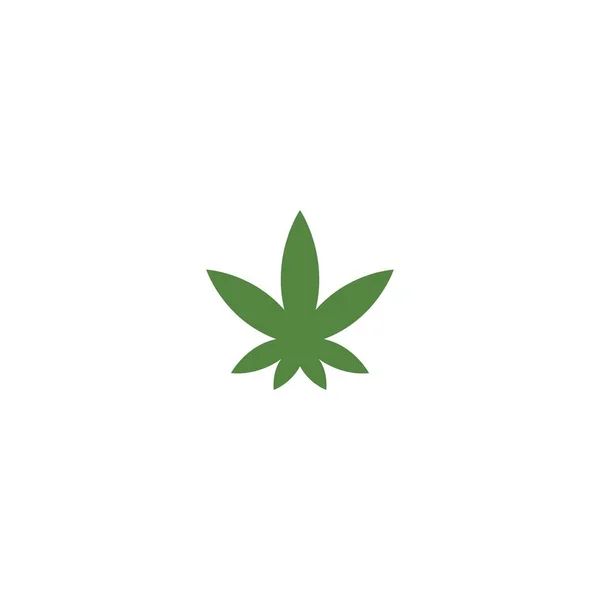 Canabis Leaf Logo Vector Illustration Design — 스톡 벡터