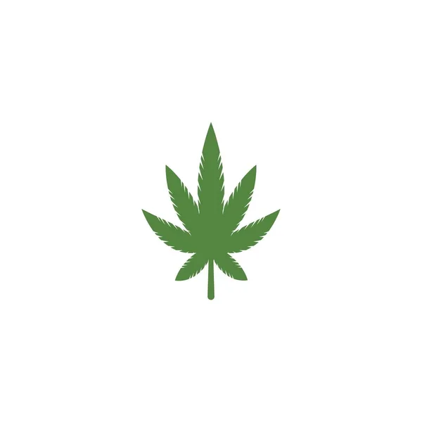 大麻の葉のロゴベクトルのイラストデザイン — ストックベクタ