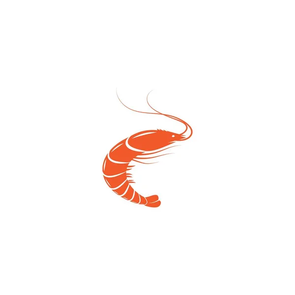 Shrimp Illustration Logo Vector Design — Stock Vector