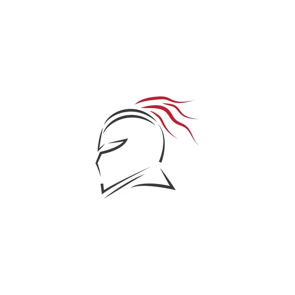 Diseño Del Vector Del Logotipo Del Casco Spartan — Vector de stock