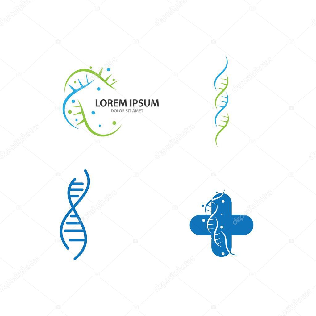 DNA logo vector template
