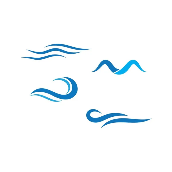 Aqua Water Wave Symbol Icon Logo Template Vector — стоковый вектор