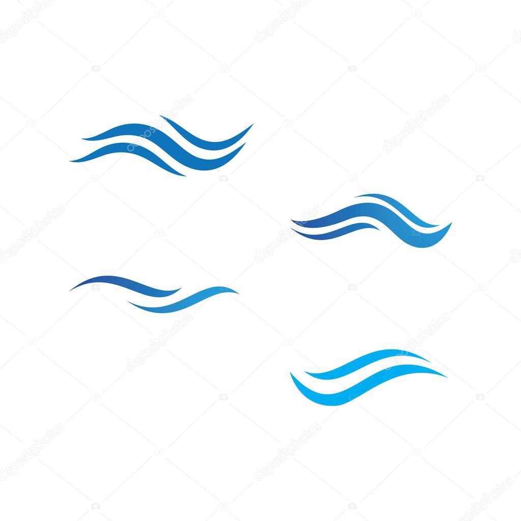 Aqua ,Water Wave symbol and icon Logo Template vector