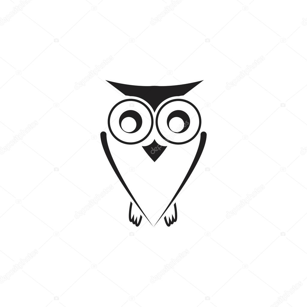 Owl logo vector icon template illustration
