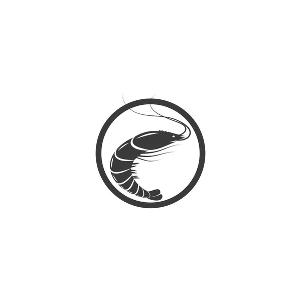 Garnelen Illustration Logo Vektor Design — Stockvektor