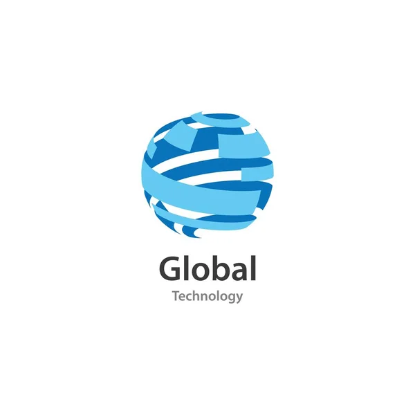 Globale Technologie Illustration Logo Vektor Vorlage — Stockvektor