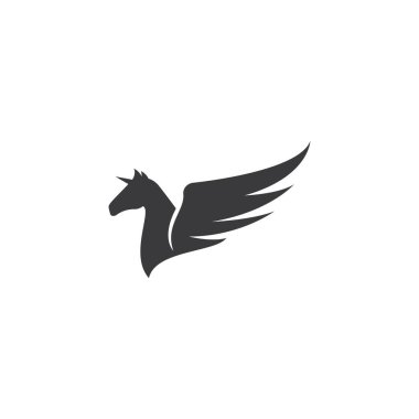 Pegasus logo vektör çizim şablonu