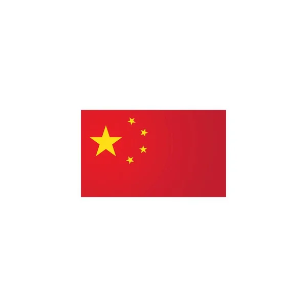 China Vlag Vector Illustratie Ontwerp — Stockvector