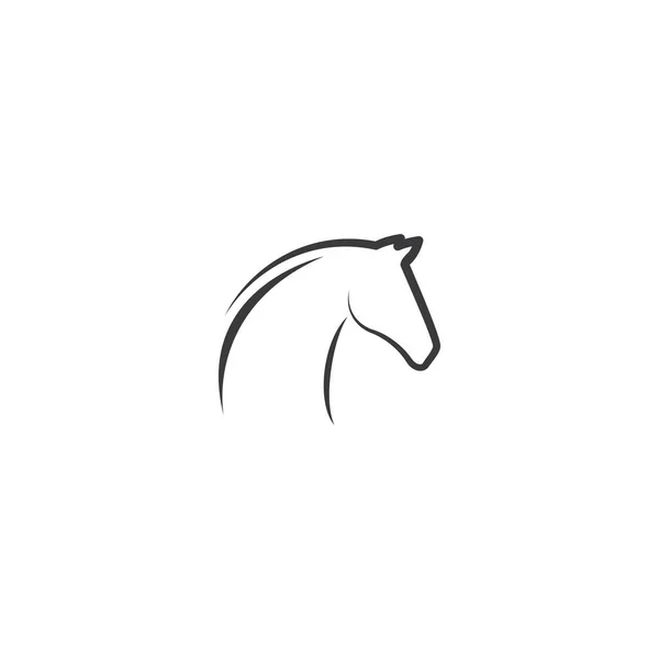 Plantilla Logotipo Caballo Diseño Ilustración Vectorial — Vector de stock