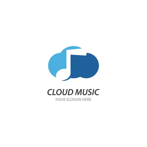 Cloud Music logo illustration vector template
