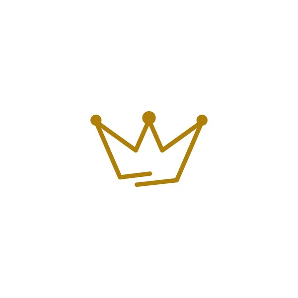 Крона Шаблон Логотипу Векторні Ілюстрації — стоковий вектор